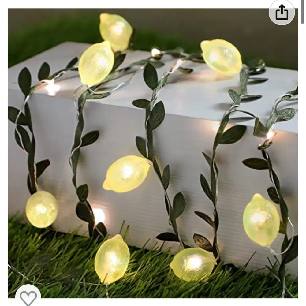 Lemon string lights with battery pack (set of 2)